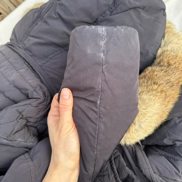 Hugo Boss Orange Belted Puffer Coat with real fur hood - Picture 14 of 16